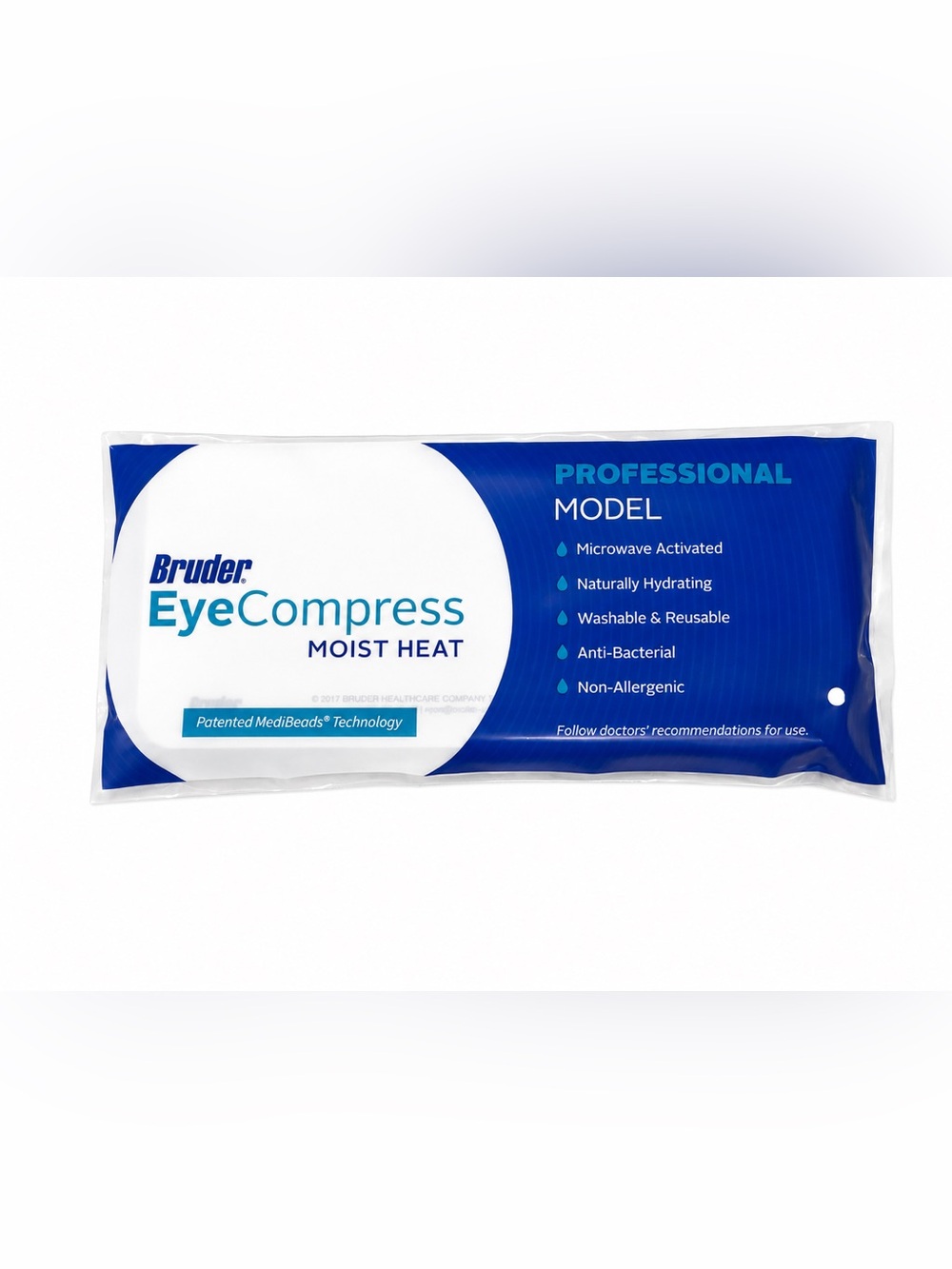 Hydrocollator-Style Moist Heat Compress - Blue/White
